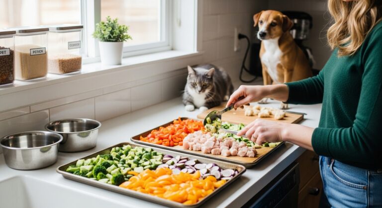 Sheet-Pan Chicken Veggie Meal-Prep for Dogs & Cats: One-Pan, Many Happy Tails!